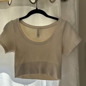Cream crop top
